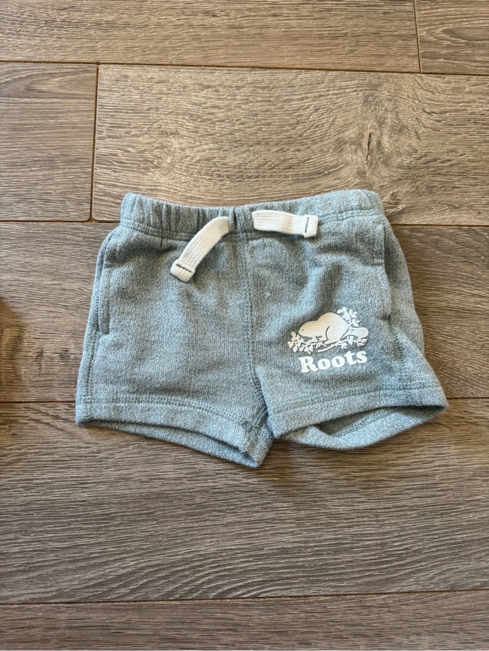 Roots Grey Kids Shorts with White Logo